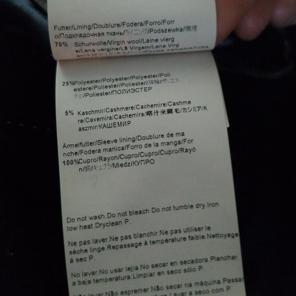 HUGO BOSS 100% Cashmere Men's Coat Black Size 38R - Picture 5 of 7